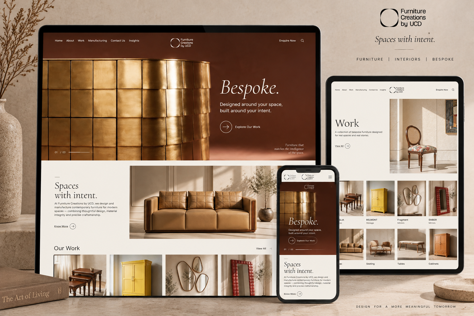 Furniture Creations by UCD website screens