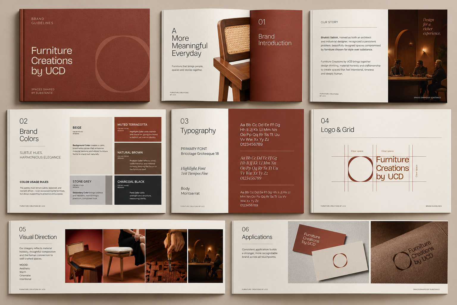 Furniture Creations by UCD brand guidelines